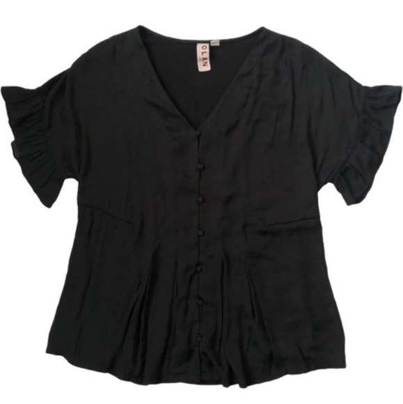 dolan by left coast Mitzi pleated blouse - Picture 5 of 10
